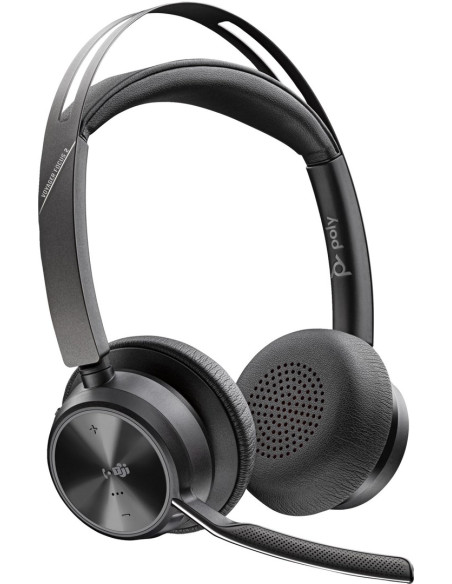 Poly Zestaw Słuchawkowy Voyager Focus 2 Z Certyfikatem Microsoft Teams Usb-C-C + Przejściówka Usb-C/A