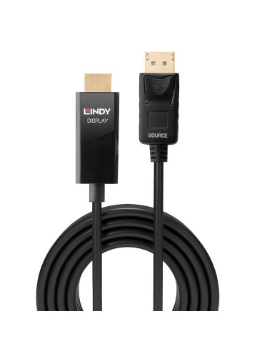 Adapter Kablowy Lindy 40927 Displayport Hdmi 3M Typu A Czarny