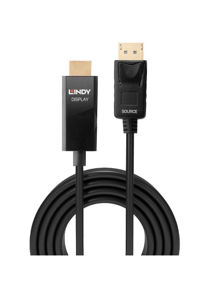 Adapter Kablowy Lindy 40927 Displayport Hdmi 3M Typu A Czarny
