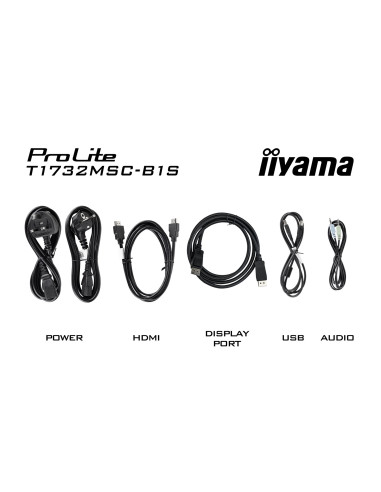 Monitor Iiyama T1732Msc-B1S 17Inch Pcap Bezel Free Front 10P Touch 1280X1024