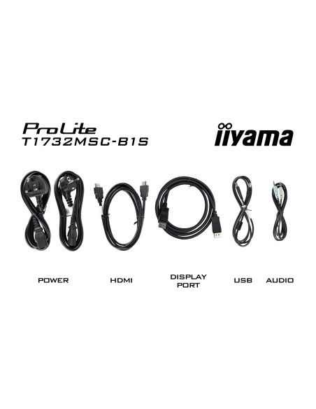 Monitor Iiyama T1732Msc-B1S 17Inch Pcap Bezel Free Front 10P Touch 1280X1024