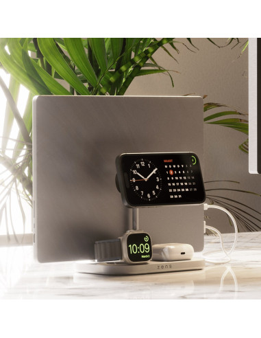 Ładowarka Zens Zedc29W/00, Wewnątrz, Ac, Usb, Ładowanie Bezprzewodowe, 1 M, Srebrny, Biały