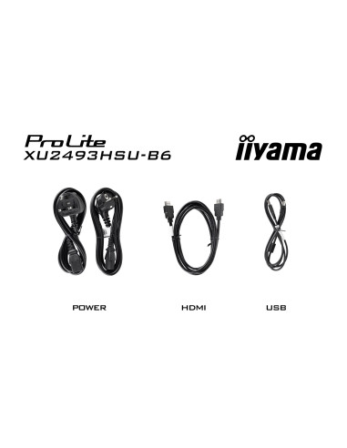 Iiyama Prolite Xu2493Hsu-B7 Monitor Komputerowy 60,5 Cm (23.8") 1920 X 1080 Px Full Hd Led Czarny