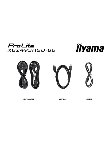 Iiyama Prolite Xu2493Hsu-B7 Monitor Komputerowy 60,5 Cm (23.8") 1920 X 1080 Px Full Hd Led Czarny
