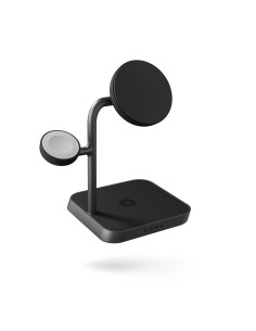 Zens Aluminium Series 3 W 1 Magnetyczna Bezprzewodowa Ładowarka Biurowa Pro 3+ Zegarek Z Zasilaczem 2