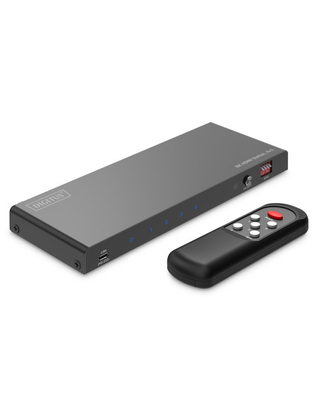 Przełącznik Hdmi 4X1, 8K/60Hz (4:4:4) Z Hdr, 48 Gbps, Hdcp 2.3, Toslink / Stereo, Edid
