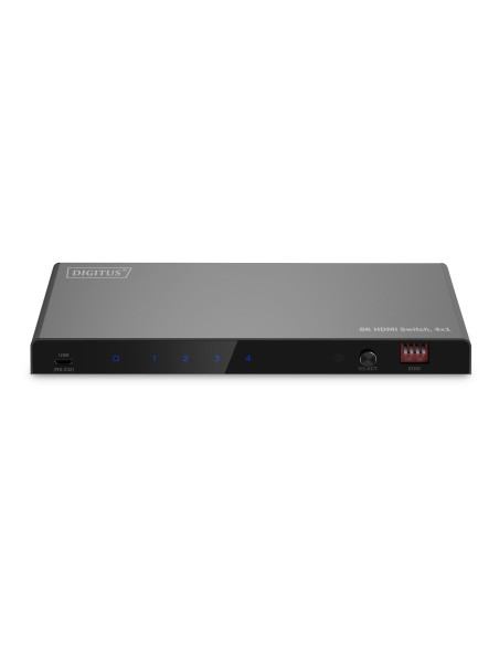 Przełącznik Hdmi 4X1, 8K/60Hz (4:4:4) Z Hdr, 48 Gbps, Hdcp 2.3, Toslink / Stereo, Edid