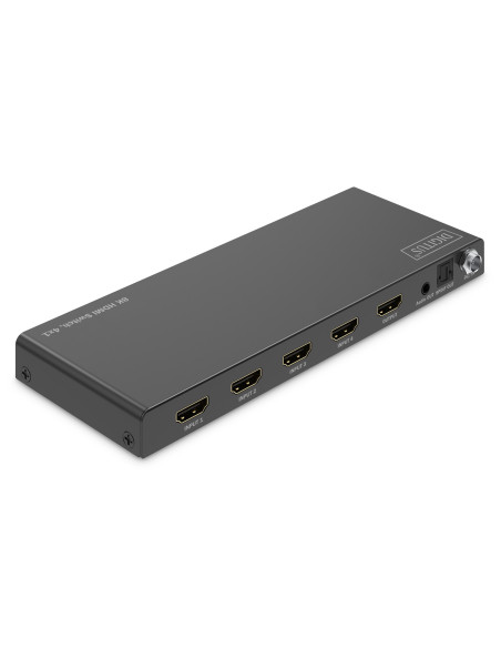 Przełącznik Hdmi 4X1, 8K/60Hz (4:4:4) Z Hdr, 48 Gbps, Hdcp 2.3, Toslink / Stereo, Edid