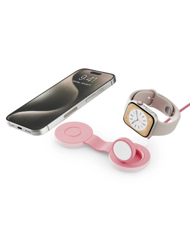 Twelve South Butterfly Se - Ładowarka Bezprzewodowa Qi2 Do Dwóch Urządzeń Kompatybilna Z Magsafe, Kabel Usb-C W Zestawie (Pink)