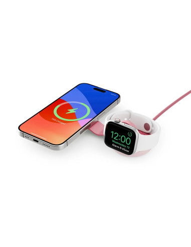 Twelve South Butterfly Se - Ładowarka Bezprzewodowa Qi2 Do Dwóch Urządzeń Kompatybilna Z Magsafe, Kabel Usb-C W Zestawie (Pink)