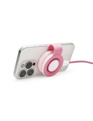 Twelve South Butterfly Se - Ładowarka Bezprzewodowa Qi2 Do Dwóch Urządzeń Kompatybilna Z Magsafe, Kabel Usb-C W Zestawie (Pink)