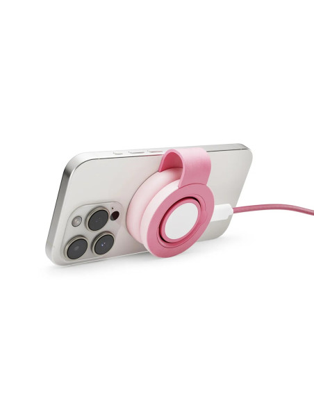 Twelve South Butterfly Se - Ładowarka Bezprzewodowa Qi2 Do Dwóch Urządzeń Kompatybilna Z Magsafe, Kabel Usb-C W Zestawie (Pink)