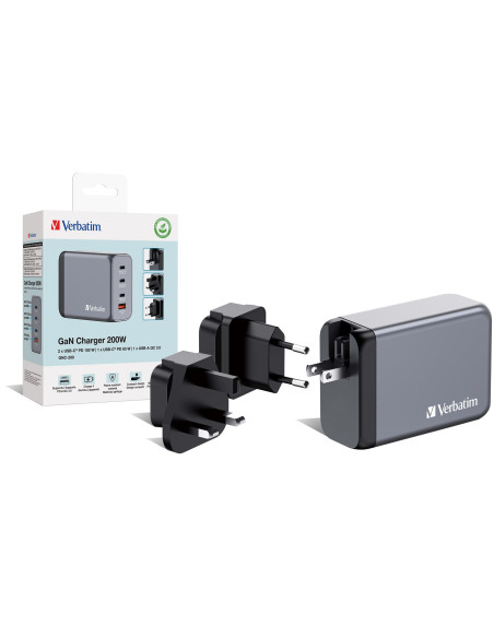 Gnc-200 Gan Charger 4 Port 200W/Usb A/C (Eu/Uk/Us)