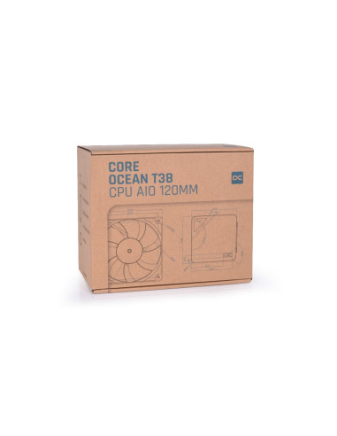 Alphacool T38 Procesor Zestaw Do Chłodzenia Płynami 12 Cm Czarny