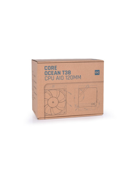 Alphacool T38 Procesor Zestaw Do Chłodzenia Płynami 12 Cm Czarny