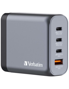 Verbatim Gan Charger 140W, 1X Usb-A, 3X Usb-C 2