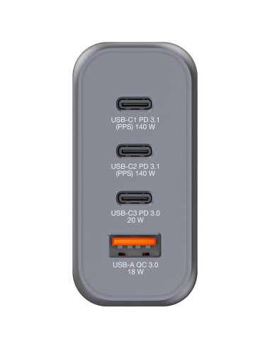 Verbatim Gan Charger 140W, 1X Usb-A, 3X Usb-C