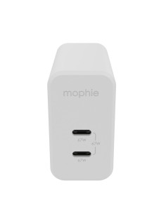Mophie Gan Charger Dual - Ładowarka Sieciowa Z Podwójnym Wejściem Usb-C 67W (White)