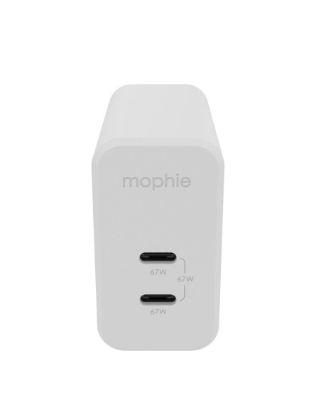 Mophie Gan Charger Dual - Ładowarka Sieciowa Z Podwójnym Wejściem Usb-C 67W (White)