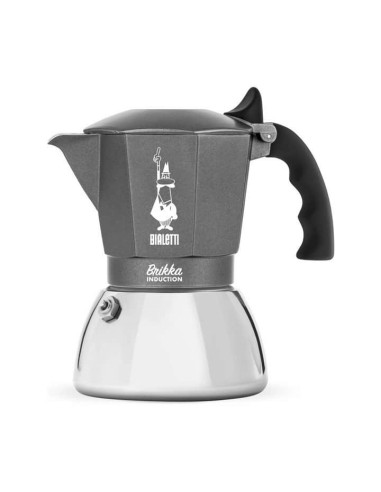 Kawiarka Bialetti Brikka Induction 4Tz 180 Ml Antracytowy, Srebrny