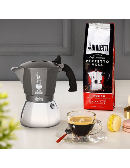 Kawiarka Bialetti Brikka Induction 4Tz 180 Ml Antracytowy, Srebrny