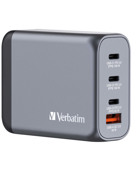 Ładowarka Sieciowa Verbatim Gan Gnc-100 4-Port 100W/Usb A/C (Eu/Uk/Us)