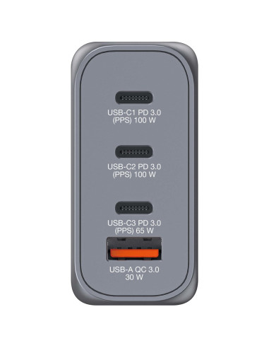 Ładowarka Sieciowa Verbatim Gan Gnc-100 4-Port 100W/Usb A/C (Eu/Uk/Us)