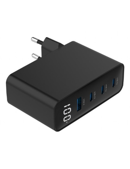 Gembird 4-Portowa Szybka Ładowarka Sieciowa Gan (Pd) Usb (3X Usb-A + 1X Usb Typ-C) 100W, Czarna