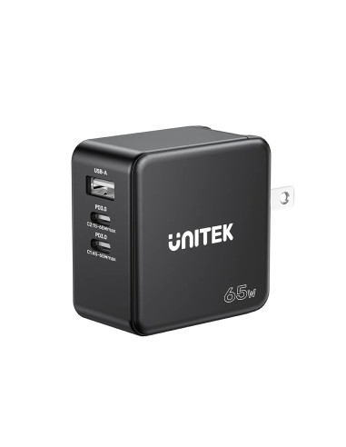Unitek Ładowarka Gan, Pd 65W 2X Usb-C, Usb-A