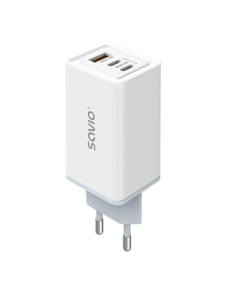 Savio Ładowarka Sieciowa Gan 65W Biała La-07