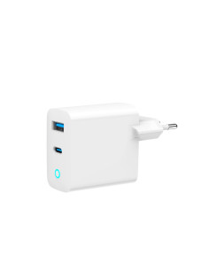 Gembird 2-Portowa Szybka Ładowarka Sieciowa Gan (Pd) Usb (A+C), 65W, Biała