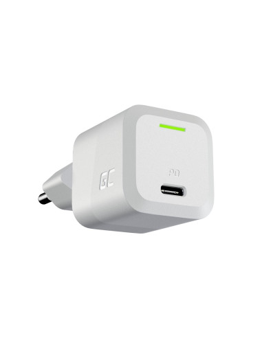 Green Cell Ładowarka Usb-C Gan Gc Powergan 33W Pd 3.0 Qc 3.0 Usb-C Biała
