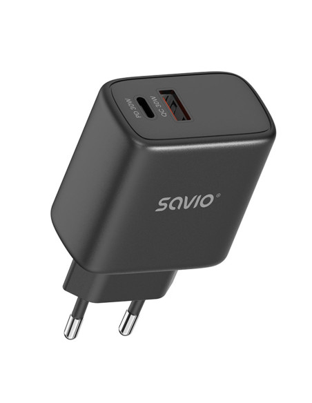 Savio Ładowarka Sieciowa 30W Quick Charge, Power Delivery 3.0 La-06/B