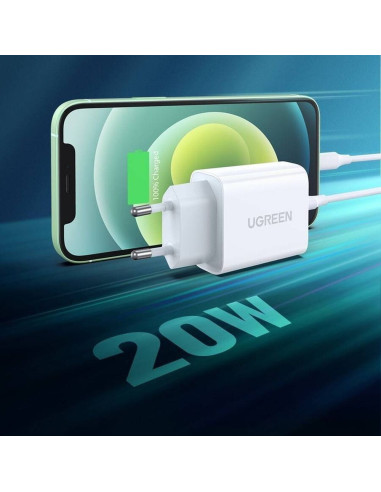 Ugreen Ładowarka Sieciowa Usb Power Delivery 3.0 Quick Charge 4.0+ 20W 3A (Biały)