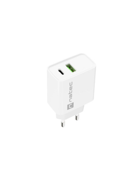 Natec Ładowarka Sieciowa Ribera Usb-A + Usb-C 20W Power Delivery Biała Nuc-2061