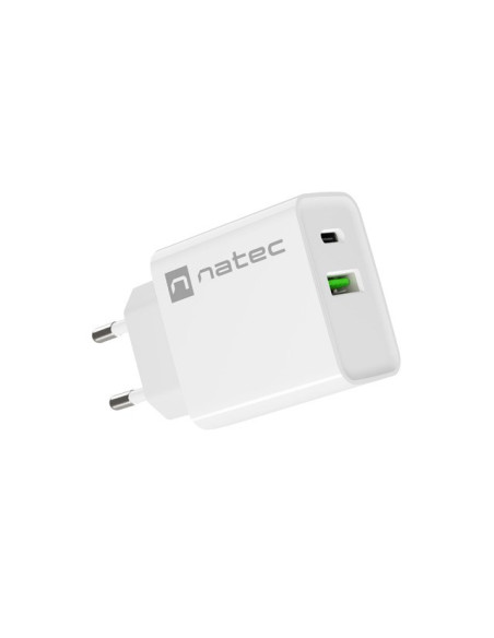 Natec Ładowarka Sieciowa Ribera Usb-A + Usb-C 20W Power Delivery Biała Nuc-2061