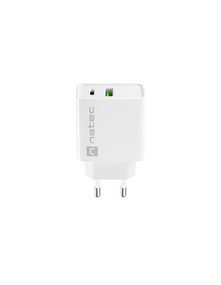 Natec Ładowarka Sieciowa Ribera Usb-A + Usb-C 20W Power Delivery Biała Nuc-2061