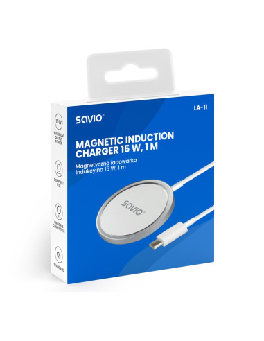 Savio Ładowarka Indukcyjna 15W 1M La-11