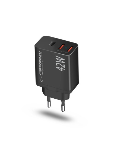 Esperanza Ładowarka Sieciowa 42W Usb-C Pd 30W / 2X Usb-A 12W Ezc106K