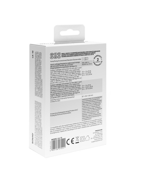 Savio Ładowarka Sieciowa 20W Quick Charge Power Delivery 3.0 La-12
