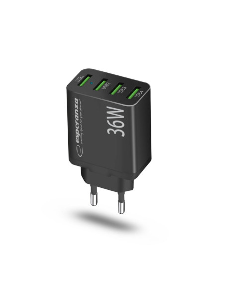 Esperanza Ładowarka Sieciowa 36W 4X Usb-A Qc 3.0 18W Ezc107K