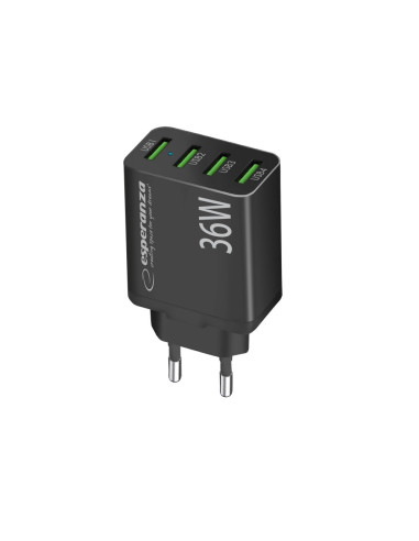 Esperanza Ładowarka Sieciowa 36W 4X Usb-A Qc 3.0 18W Ezc107K