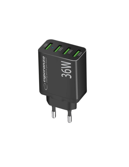 Esperanza Ładowarka Sieciowa 36W 4X Usb-A Qc 3.0 18W Ezc107K