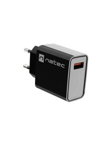 Natec Ładowarka Sieciowa Ribera Usb-A 18W Czarna Nuc-2058