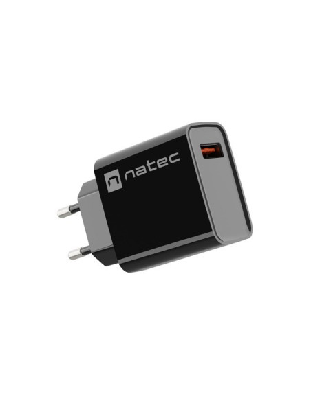 Natec Ładowarka Sieciowa Ribera Usb-A 18W Czarna Nuc-2058