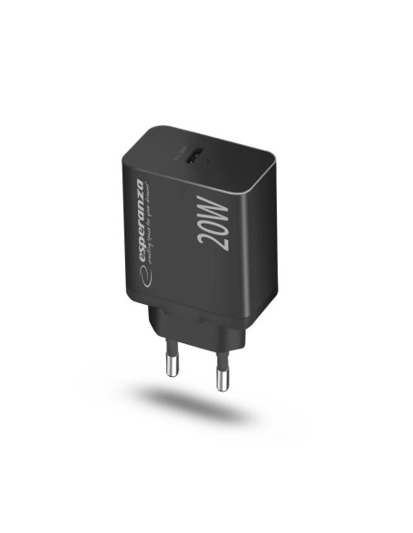 Esperanza Ładowarka Sieciowa 20W Usb-C Pd Czarna Ezc104K