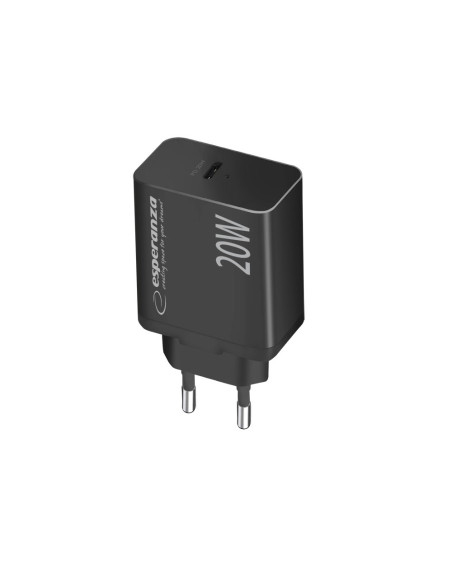 Esperanza Ładowarka Sieciowa 20W Usb-C Pd Czarna Ezc104K