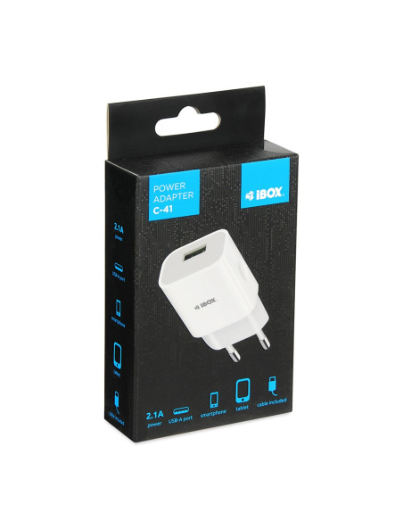 Ładowarka Sieciowa Ibox C-41 Usb 2A, 1 Port Usb, Kabel Microusb