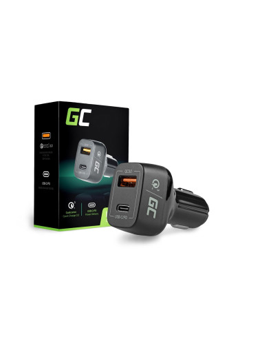 Green Cell Ładowarka Samochodowa Usb-C 30W Pd + Usb