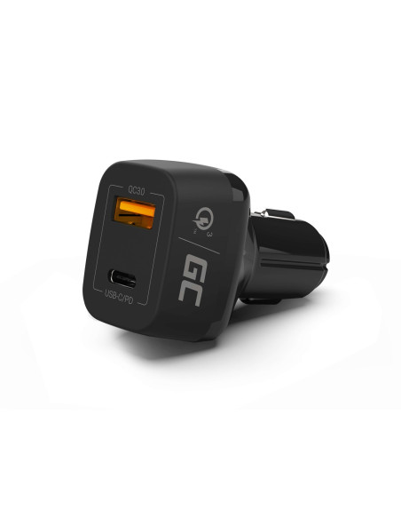 Green Cell Ładowarka Samochodowa Usb-C 30W Pd + Usb